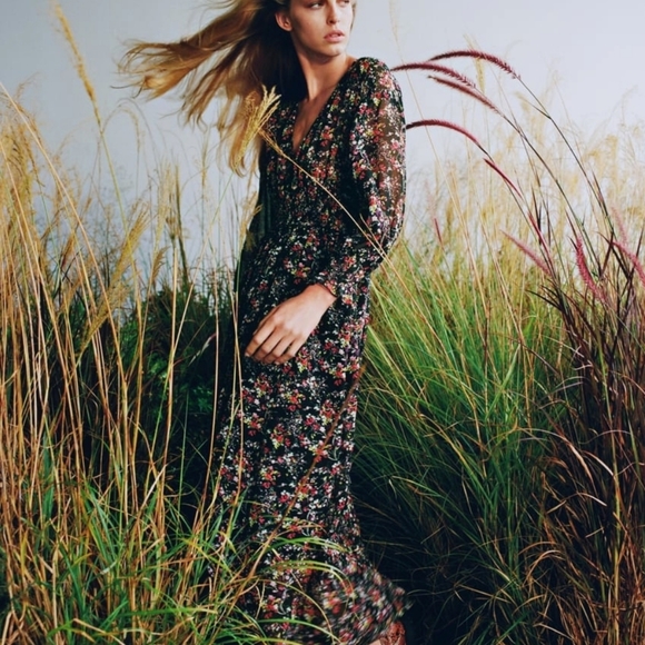 ZARA| LONG PRINT DRESS - Picture 2 of 8